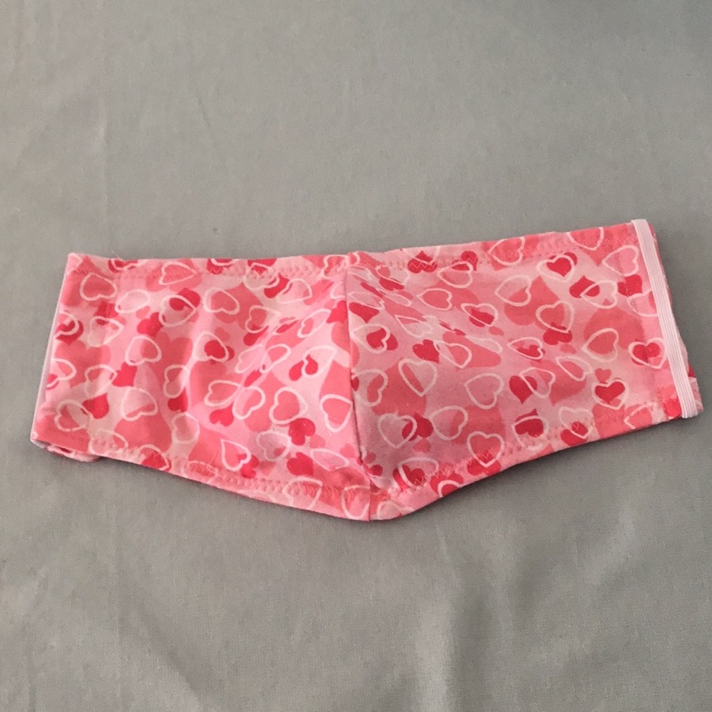 Face Mask 3 Layer Pink Hearts -adjustable ear loop - Picture 1 of 8